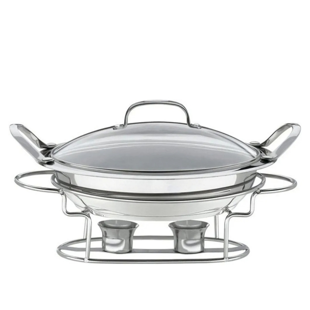 NWOT Cuisinart Stainless Steel Chafing Dish with Glass Lid
